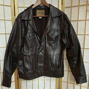Gap Leather Trucker Jacket, Chocolate Brown